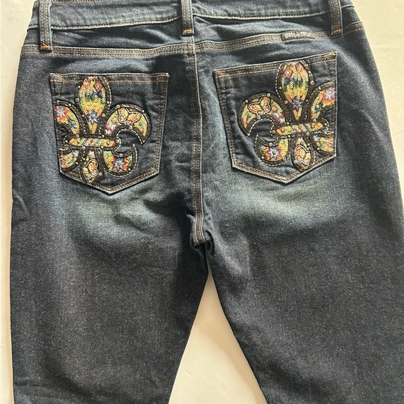 Miss Me dark blue jeans size 30 Fleur de Les pocket style skinny jeans Like new! - Picture 8 of 8